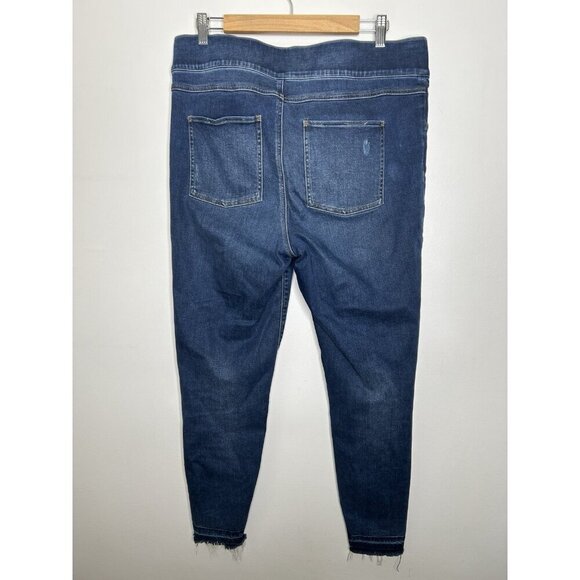 Spanx Pull On Skinny Blue Denim Jeans Womens Plus Size 1X - Picture 4 of 9